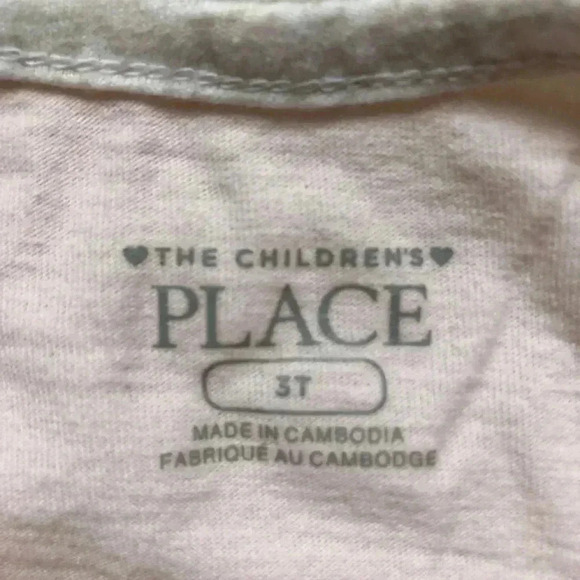Children’s Place Pink & Grey Sequin  Cat Shirt 3T - Picture 5 of 15
